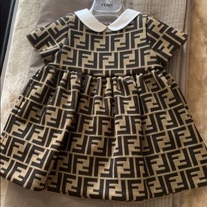 Brand New Baby Pleated Fendi Dress